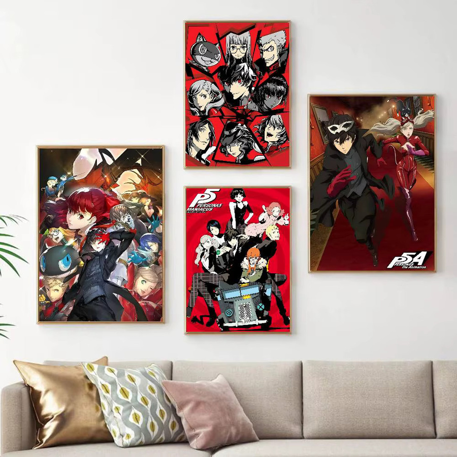 Rastar Persona 5 Whitepaper Poster, wasserfester Papieraufkleber in Weiß für Wandgestaltung und ästhetische Kunst - Bild 2