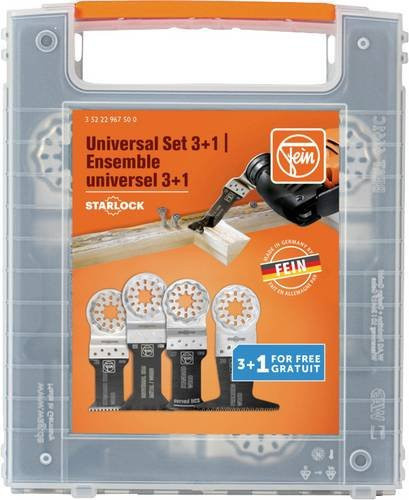 Fein Starlock Universal Set mit 3 plus 1 Sägeblättern und Multifunktionswerkzeug-Zubehör-Set in Multicolor - Bild 1
