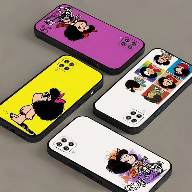Gelbe Mafalda Handyhülle Softcover für Samsung Galaxy S21 S22 S23 S24 S25 S26 Ultra FE Plus 5G und A52S - Bild 1