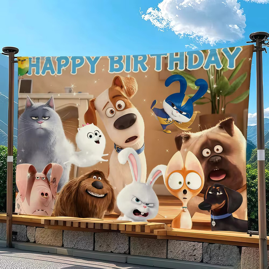 Warner Bros. Cartoon-T-Fahne The Secret Life of Pets Wanddeko Mehrfarbig B: 60,0 cm, H: 40,0 cm - Bild 5