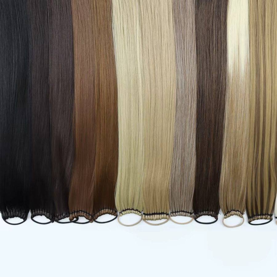 NICESY Pferdeschwanzverlängerung, synthetisch, schwarz, geflochten, Damen - Bild 4