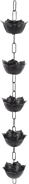 Dekorative Regenkette OutsideWorld aus Aluminiumlegierung, Schwarz, Länge: 101,6 cm - Bild 1