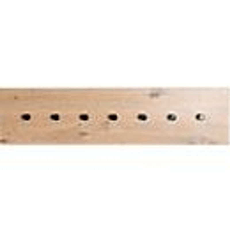 HAKU Wandgarderobe PARMA 7 mit 7 Haken in Eiche-Dekor und Schwarz, B: 80 cm, H: 20 cm, T: 5 cm - Bild 3