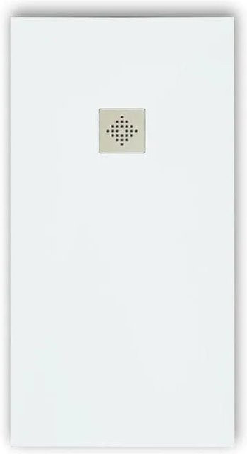 Mirlo Duschwanne Pure aus Mineralguss Extra Flach, Weiß, B/T: 160 x 100 cm - Bild 1
