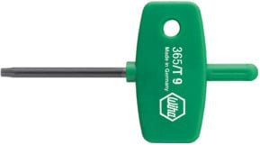 Wiha Torx Stiftschlüssel mit Schlüsselgriff T6 aus Chrom-Vanadium-Stahl in Schwarz/Grün - Bild 1
