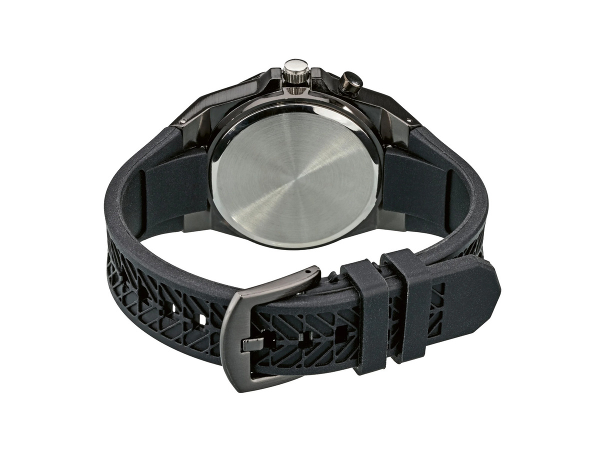 PARKSIDE Armbanduhr, Quarz, Metall, 40 mm, Silikon, Schwarz, Herren - Bild 3