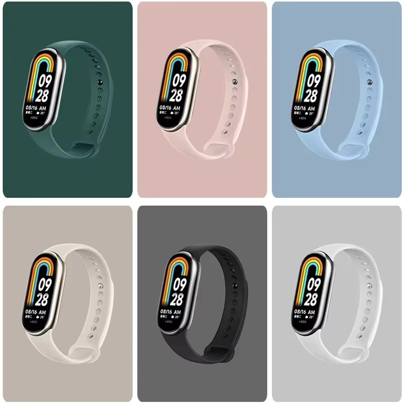 Xiaomi Uhrenarmband Silikon, Weiß, Mi band 8, 9, NFC - Bild 3