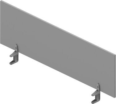 Tischtrennwand Arlon-Office für Schreibtische mit Breite: 140 cm, lichtgrau matt - Bild 1