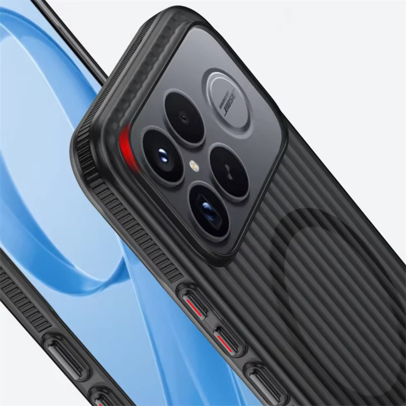 Transparente Magnetische Matte Slim Cover mit Streifen-Design für Xiaomi POCO F8 Pro, F8 Ultra, F8, F7 Pro und F7 Ultra aus hartem PC - Bild 5