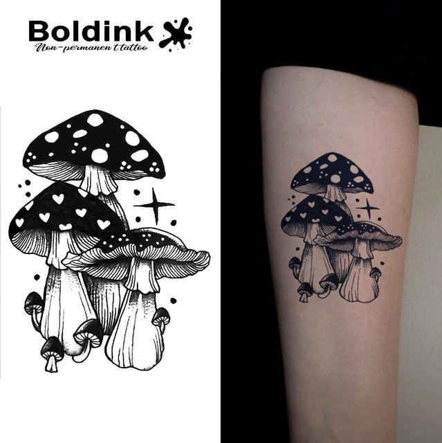 Boldink Temporäres Pilz-Tattoo, wasserfest, semi-permanent - Bild 1