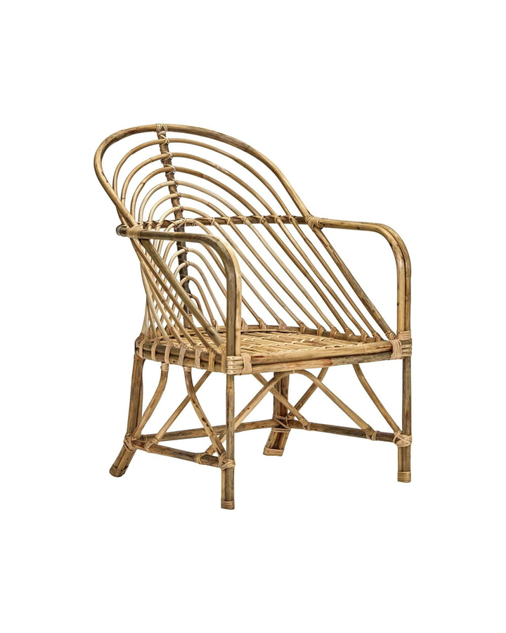 House Doctor Lounge Stuhl Cosy aus Rattan in Natur und Braun, Höhe: 85 cm - Bild 1