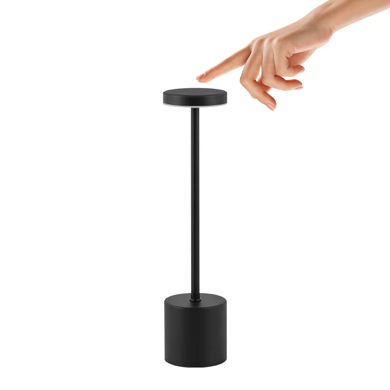 GGBEE Retro LED Tischlampe in Weiß, dimmbar mit Touch-Funktion und Akku, moderner Pilz-Stil für Zuhause und Gastronomie - Bild 4