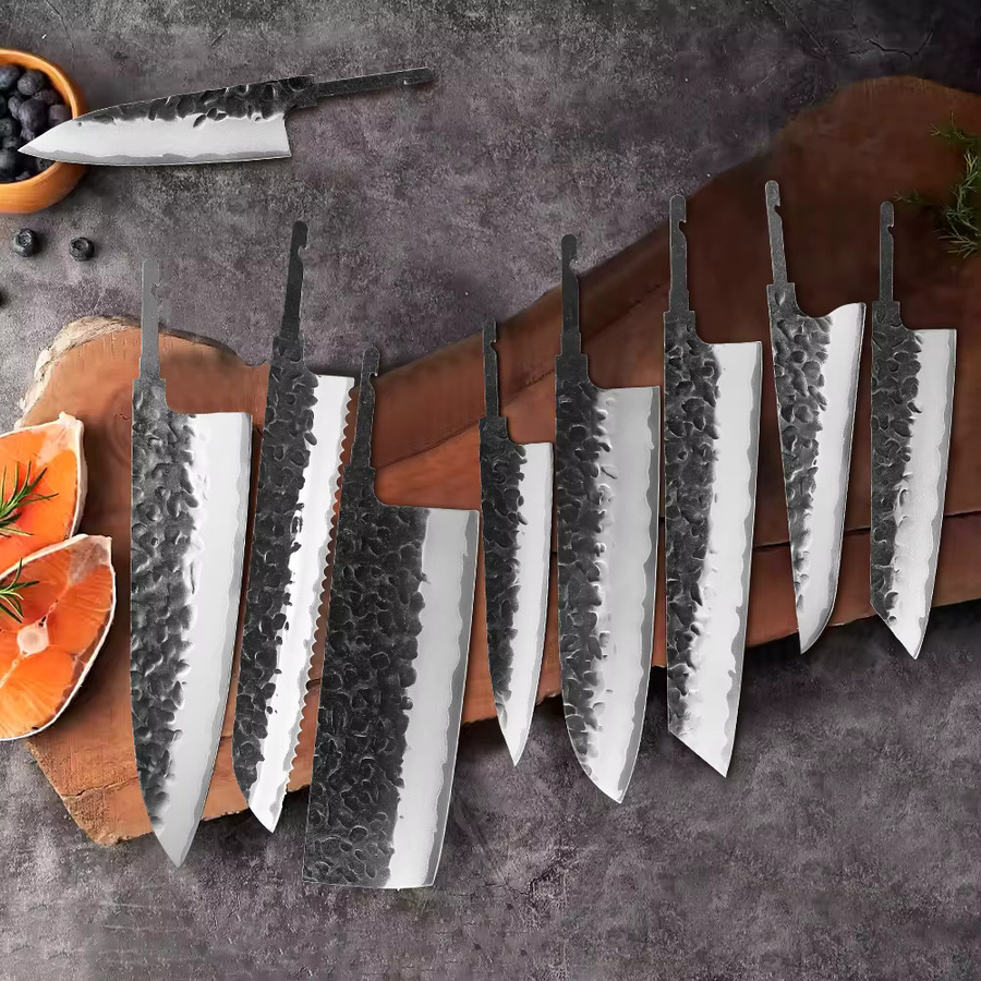 MOSTODOZ Japanisches Kochmesser aus handgeschmiedetem Carbonstahl, silberfarbenes Paring Knife zum Selbermachen - Bild 2