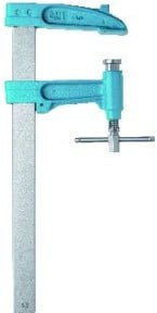 URKO Bolzenschraubzwinge in Türkis, Spannweite: 220 mm, Länge: 600 mm - Bild 1