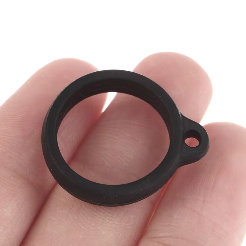 10 Stück Silikon Ringe für Lanyard und Seil Halter in Schwarz, universelle Gummi Ringe für Handy Halterungen - Bild 3
