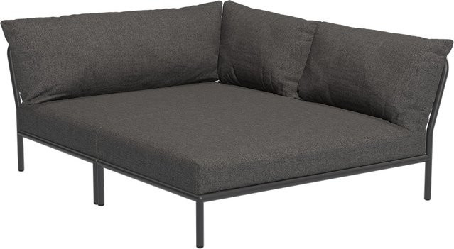 Houe LEVEL 2 Lounge Ecke Cozy Corner rechts in Dark Grey mit Polsterung und Aluminiumgestell - Bild 1