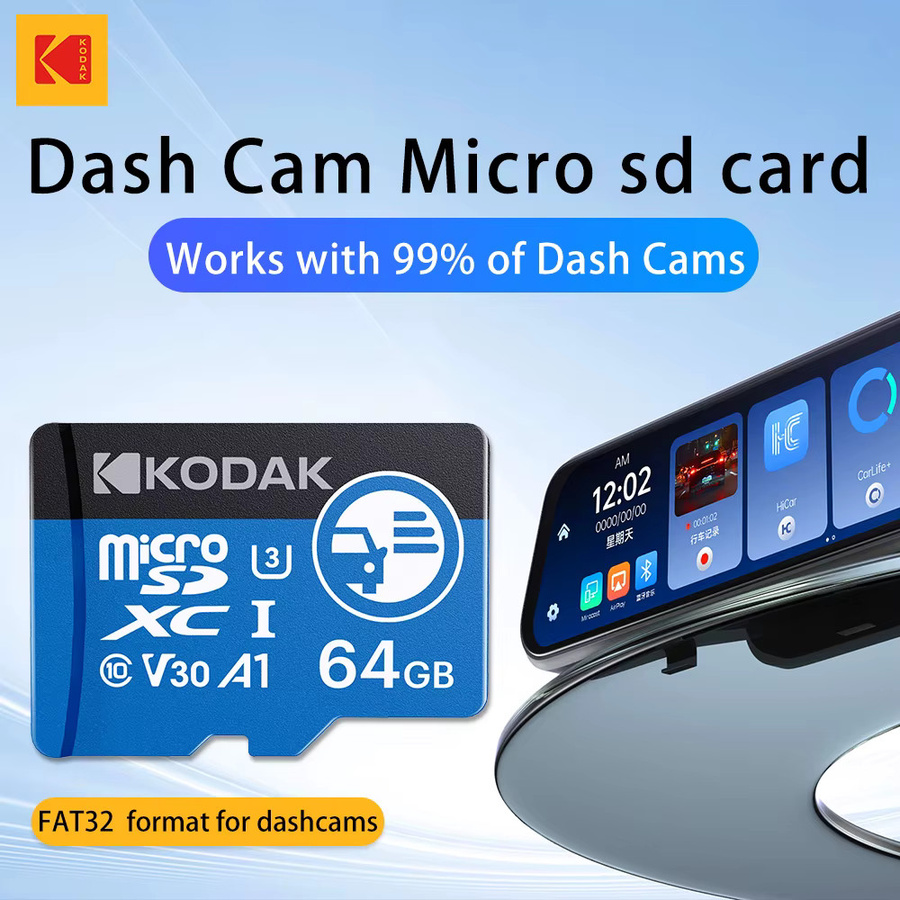 Kodak Micro SD Speicherkarte in Schwarz für Dashcams, Überwachungskameras, Smartphones und Drohnen - Bild 2