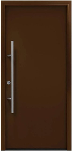EcoStar Haustür Isopro Secur IPS 010 Terrabraun B: 110 cm, H: 210 cm, DIN Links, RC2 Sicherheit mit Aluminium und Stahl - Bild 1