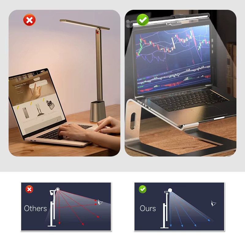 CANMEIJIA LED-Monitorleuchte mit Fernbedienung, gebogene RGB-Bildschirmleuchte in Schwarz, dimmbare Schreibtischlampe für Home-Office und Computer - Bild 4