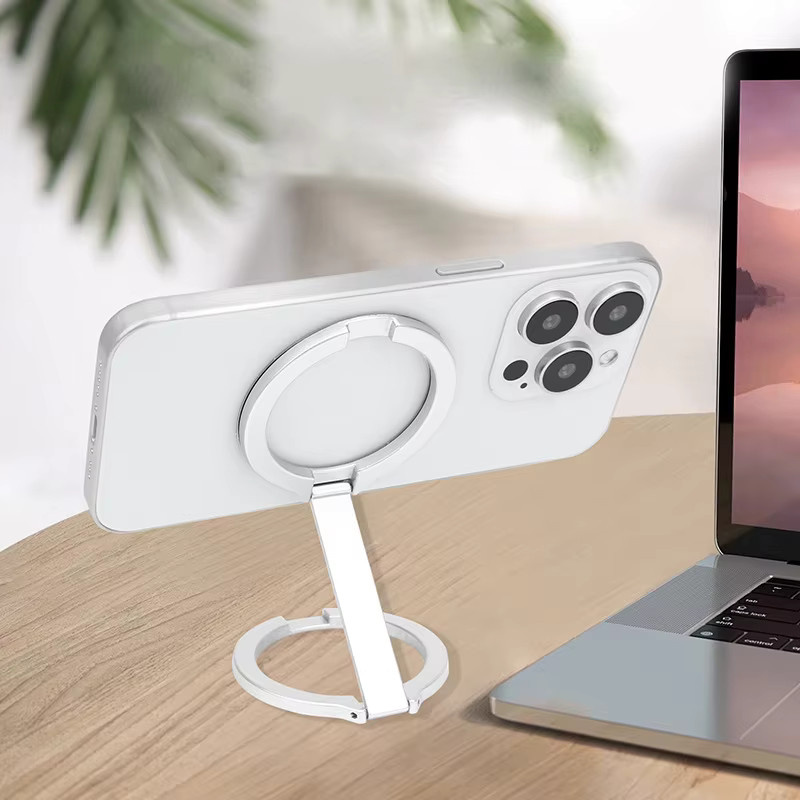 MagSafe Kompatible Magnetische Metallplatte in Silber, Rotierendes Doppelseitiges Design für Universelle Desktop-Nutzung - Bild 3