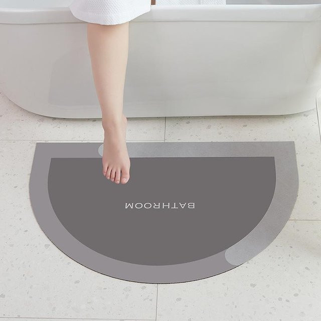 Nordic Diatom Schlammmatte von Yiran Furniture, schnelltrocknende und rutschfeste Badezimmer Matte, B/H: 60 x 40 cm - Bild 1