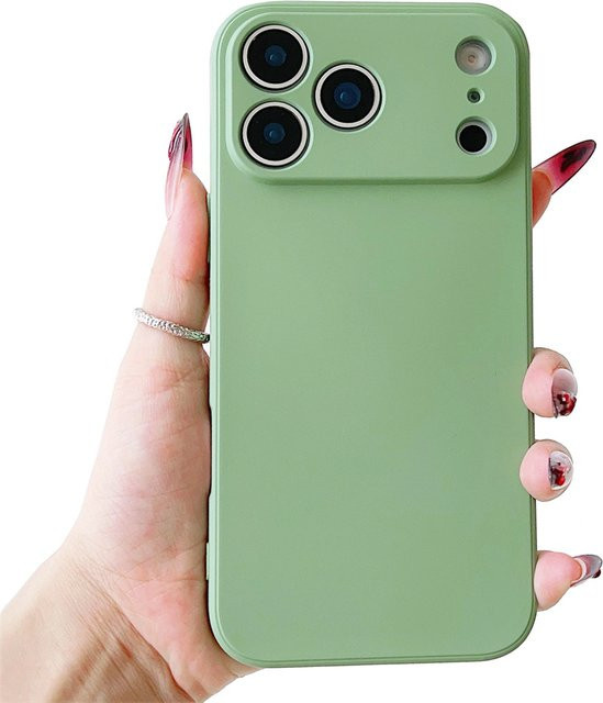 Ultradünne und rutschfeste Handyhülle für iPhone 11 bis iPhone 17 Pro Max inklusive Kamera-Schutzlinse in Grün - Bild 1