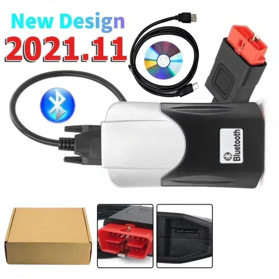Delphi VCI OBD Auto-Fehlerdiagnosegerät mit Bluetooth, kabelloses Diagnosewerkzeug für Fahrzeugscanner, Schwarz - Bild 3