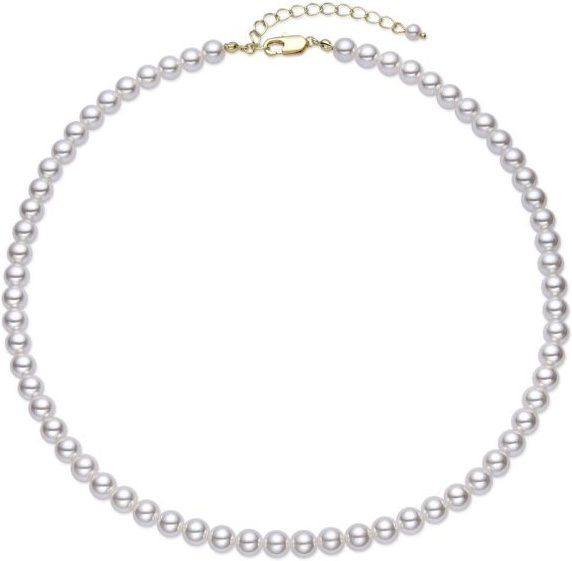 LUXENTER Kette, 18 Karat Gelbgold, Weiße Perle, 64+5 cm, Damen - Bild 1