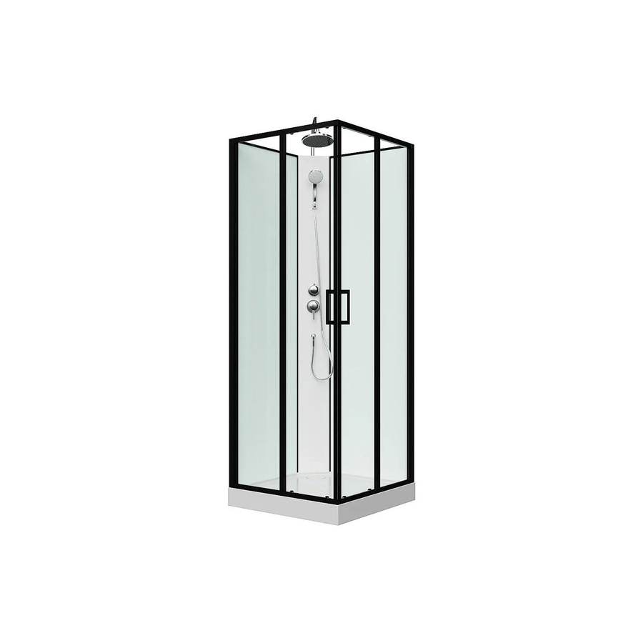 Duschkabine Vente-unique Samabi in Schwarz und Weiß, Breite: 80 cm - Bild 2