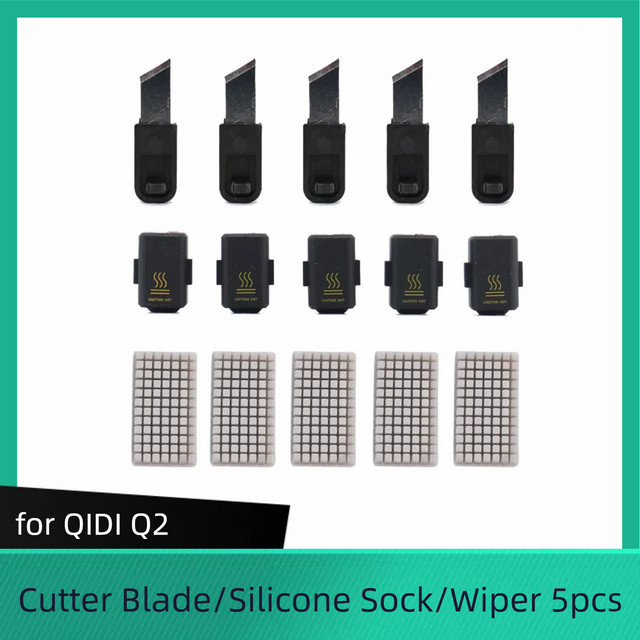 QIDI Tech Silikon-Schutzsocke und Cutter-Klinge für QIDI Q2 3D-Drucker in Schwarz - Bild 1
