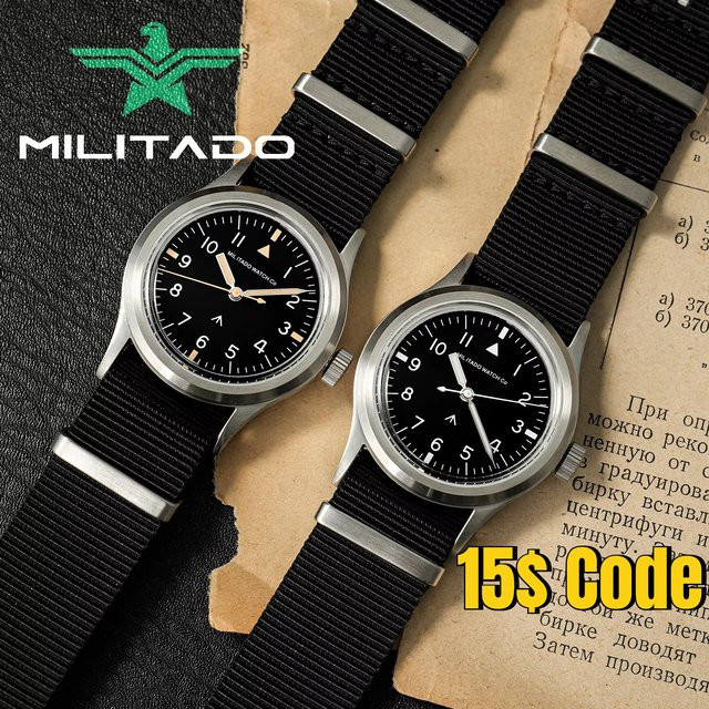 Militado Armbanduhr, Quarz, Edelstahl, Saphirglas, 36 mm, Herren - Bild 1