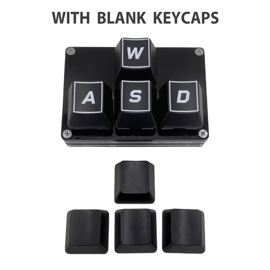 BTXETUEL Mini-4-Tasten-Tastatur in Weiß, programmierbare mechanische Gaming-Tastatur mit USB-C-Anschluss - Bild 4