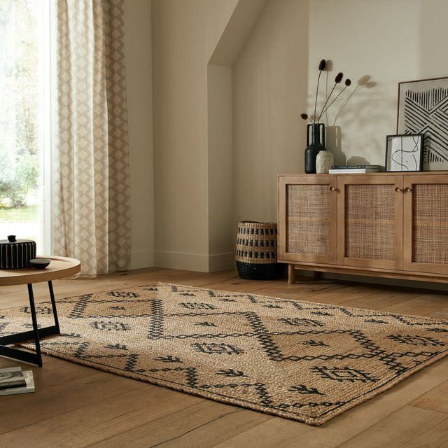 Geometrischer Jute-Teppich Kadima Design in Braun-Schwarz, B/T: 200 x 290 cm - Bild 1