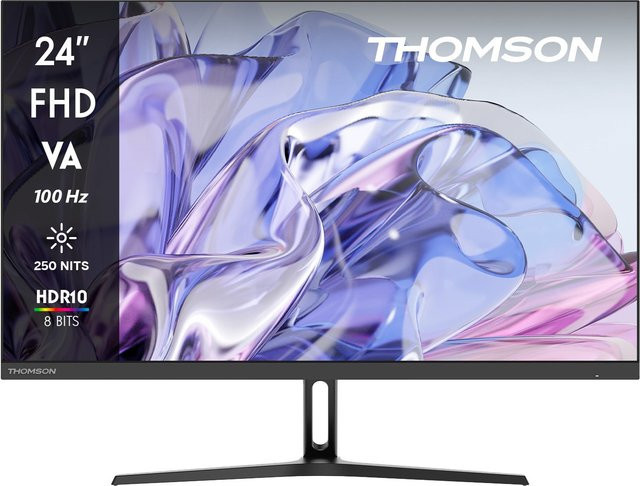 Thomson M24FB2Y14 TFT-Monitor 24 Zoll Full HD Widescreen LED Schwarz mit HDMI und VA-Panel - Bild 1