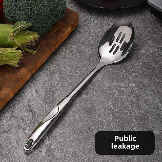 Sechsteiliges Küchenutensilien-Set aus Edelstahl in Silber von Yiran Furniture mit S-förmigem Griff und Wokspatel - Bild 1