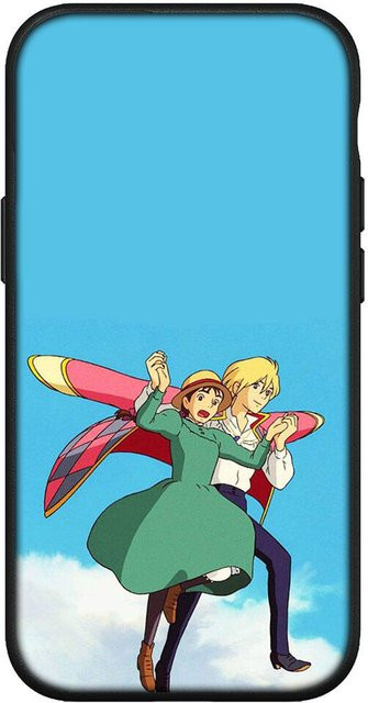 MINISO Handyhülle Cartoon Heulen Das wandelnde Schloss für iPhone, Samsung Galaxy, Xiaomi Poco Redmi, OPPO und Huawei in Schwarz oder Blau - Bild 1