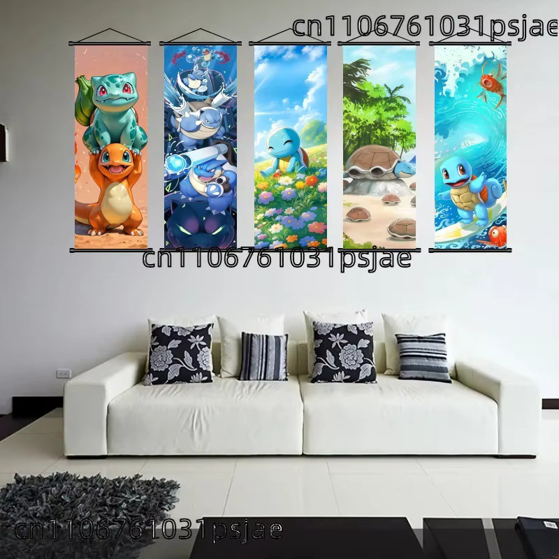 TAKARA TOMY Squirtle Wanddekor als hängendes Scroll-Element für dein Kinderzimmer - Bild 2