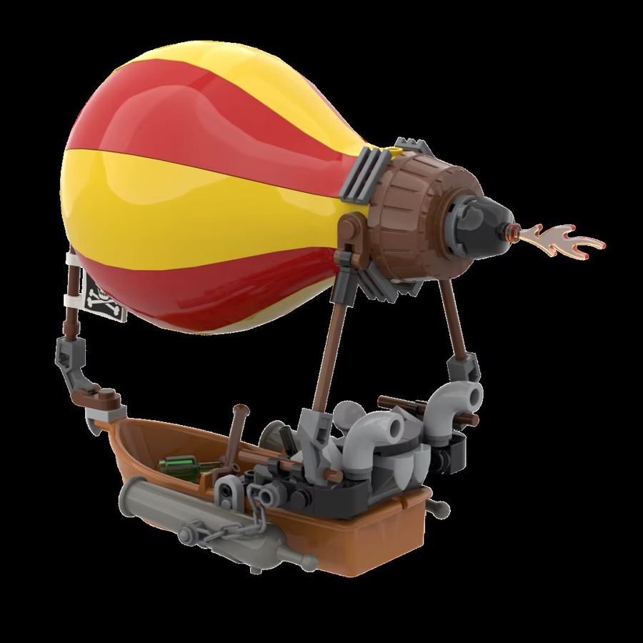 BRICKPANDA MOC Steampunk Luftschiff, Baukasten, Piraten, Bunt / Mehrfarbig - Bild 2