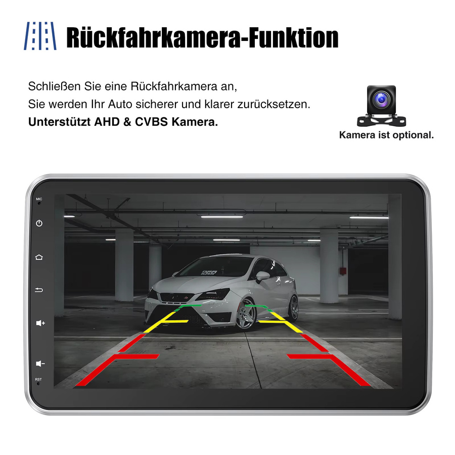 MOPECT Universelles Autoradio mit Android 15, 10,1 Zoll Touchscreen, kabelloses CarPlay, Android Auto, GPS-Navigation und WLAN - Bild 6