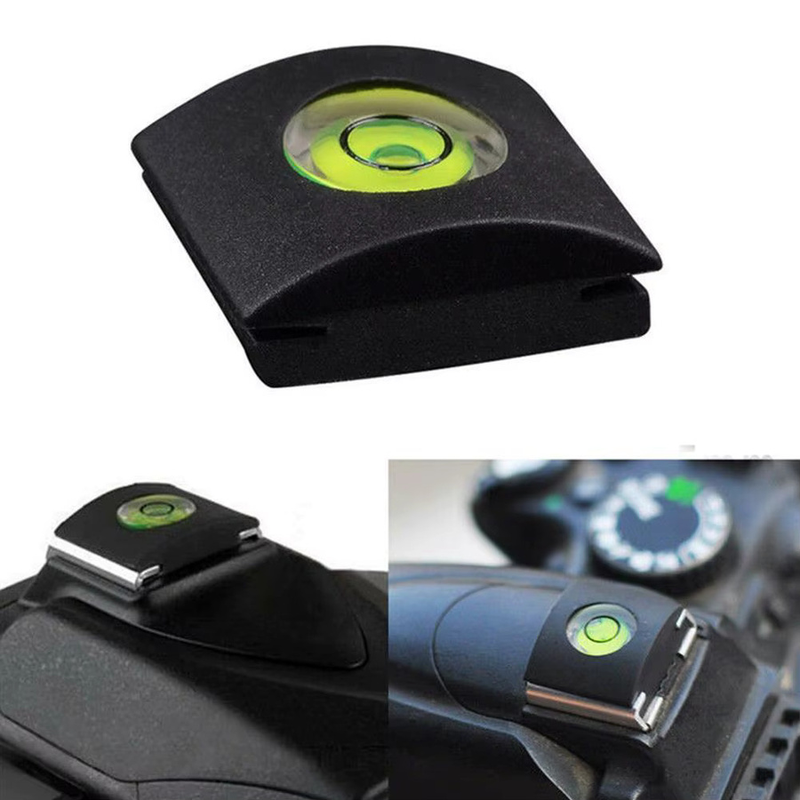 CUJMH Universal Spirit Level Hot Shoe Cover mit Wasserwaage in Schwarz für Canon Nikon Olympus Pentax DSLR und SLR Kameras - Bild 4