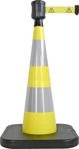 VISO RCX104DAN GEFAHR Leitkegel mit Gurt, gelb, Ø x H: 90 mm x 100 cm, Gurtlänge 4 m - Bild 1