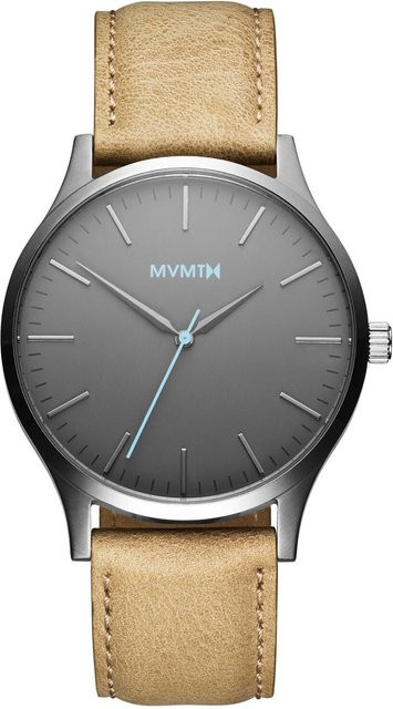 MVMT Herrenuhr, Quarz, Edelstahl, 40 mm, Leder, Schwarz, 3 ATM - Bild 1