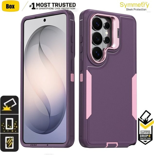 OTT Armor Box robuste Schutzhülle für Samsung Galaxy S26 Ultra S25 Edge S24 S23 S22 S26FE A57 A37 A07 A17 sturzsichere Vollabdeckung in Transparent oder Purple - Bild 1
