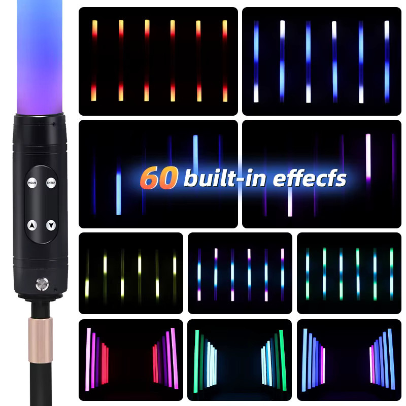 8 Stück REIZ Akku-Wireless-Uplights mit DMX WiFi-Steuerung, IP65 Wasserdichte 360 Pixel Tube LED-Clubbeleuchtung in Schwarz und Multicolour für DJ-Partys und Garten-Events - Bild 5