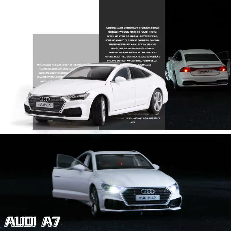 MAKEDA A7 Coupe Sportwagen Modell 1:32 Metall Legierung A7 Blue - Bild 3