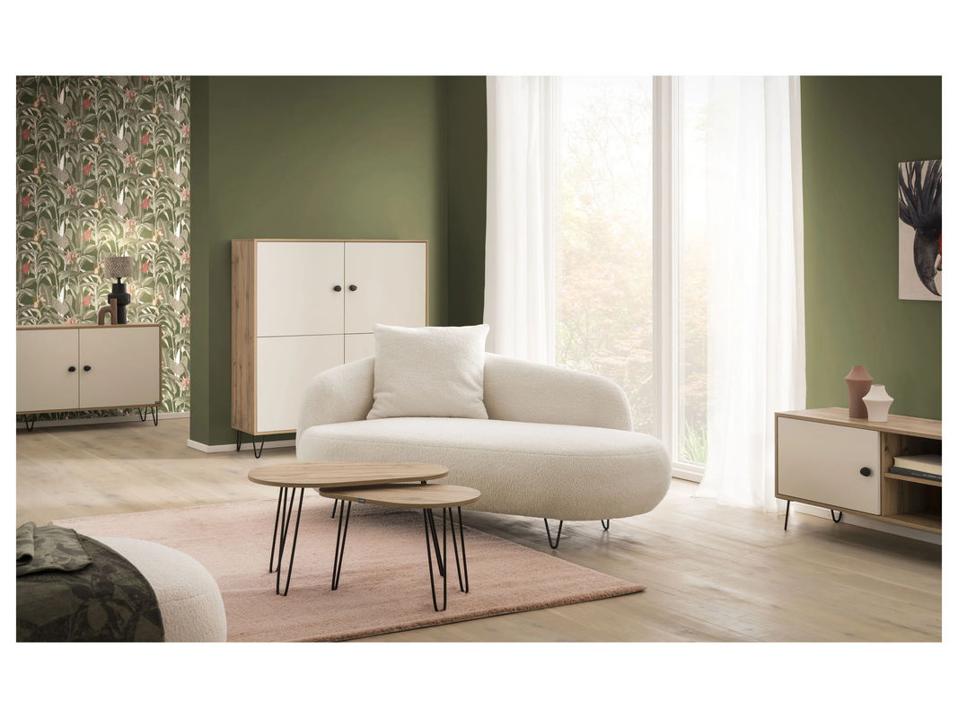 SCHILDMEYER Highboard Looks Organic in Beige und Black, modern mit mattem Finish - Bild 2