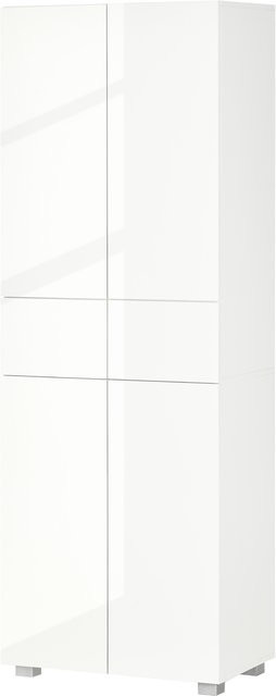 HOMCOM Küchenschrank Buffet von Aosom in Weiß lackiert mit 4 Türen und 2 Schubladen, Modernes Design, B: 60 cm, T: 35 cm, H: 170 cm - Bild 1