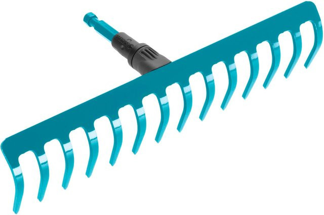 Gardena Combisystem Rechen mit 14 Zinken, Breite: 36 cm, türkis-bunt - Bild 1