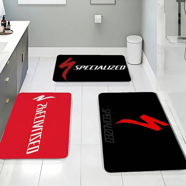 S-SpecializedES Hd Bodenmatte Rastar in Schwarz als Wohnzimmerteppich, Schlafzimmerteppich oder Outdoor-Teppich in rechteckiger Form - Bild 1
