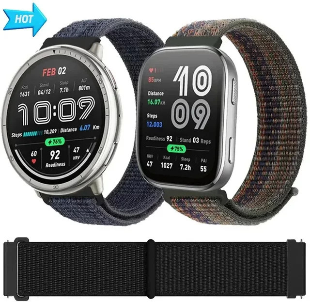 Amazfit Uhrenarmband Nylon, 20 mm, 22 mm, Unisex - Bild 1